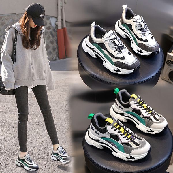 leather daddy shoes 2021 thick bottom women's breathable autumn and winter wenzhou leisure running sports, Black;white
leather daddy shoes 2021 thick bottom women's breathable autumn and winter wenzhou leisure running sports, Black;white