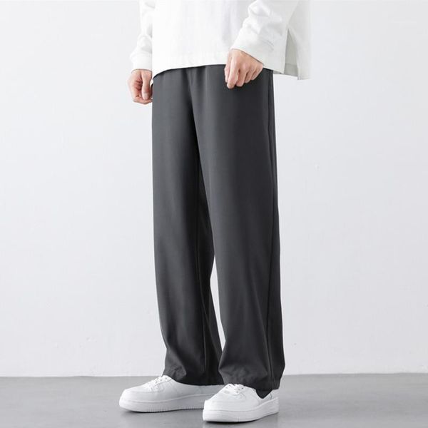 men's pants lightweight ice silk casual male students sports straight-leg suit summer/autumn men, Black
men's pants lightweight ice silk casual male students sports straight-leg suit summer/autumn men, Black