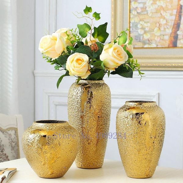 golden ceramics vase handmade gold leaf bump flower arrangement accessories wedding decoration modern furnishing vases
golden ceramics vase handmade gold leaf bump flower arrangement accessories wedding decoration modern furnishing vases