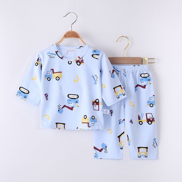 children wear new pajamas suit thin cartoon air conditioning clothing for men and women 2-10 years old icelandic cotton home, Blue;red 
children wear new pajamas suit thin cartoon air conditioning clothing for men and women 2-10 years old icelandic cotton home, Blue;red