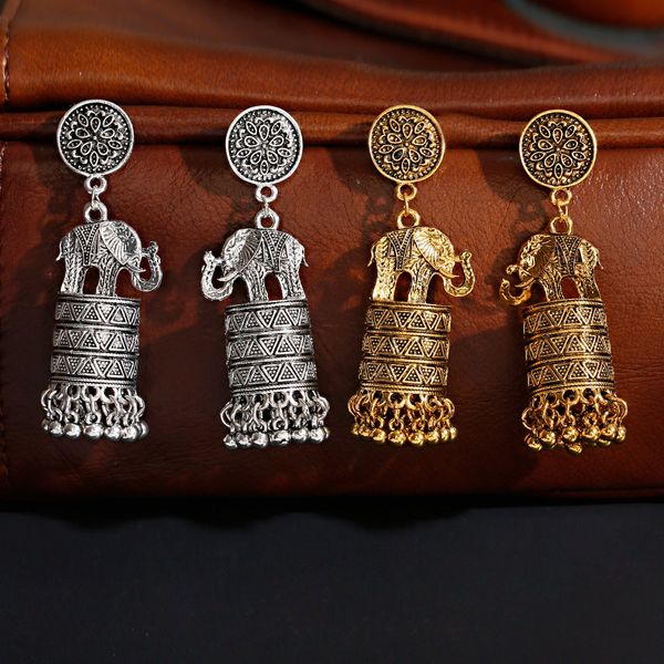 retro earrings for women female goldn silver elephants tassel hanging dangle earrings 2021 indian jewelry accessories
retro earrings for women female goldn silver elephants tassel hanging dangle earrings 2021 indian jewelry accessories