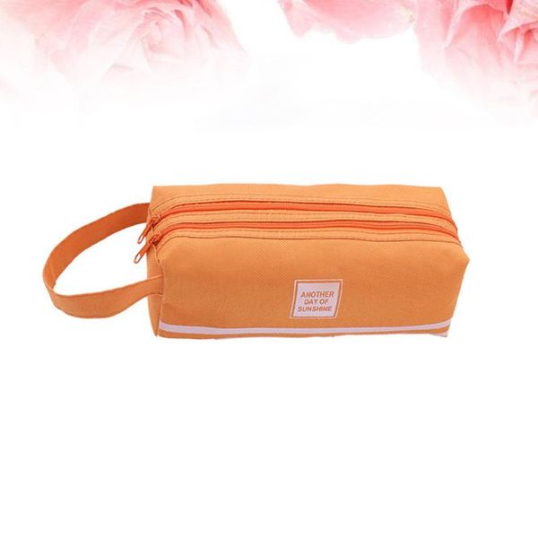 2pcs double layer canvas pencil bag fashion stationery pouch color students pen (orange, white line) bags
2pcs double layer canvas pencil bag fashion stationery pouch color students pen (orange, white line) bags