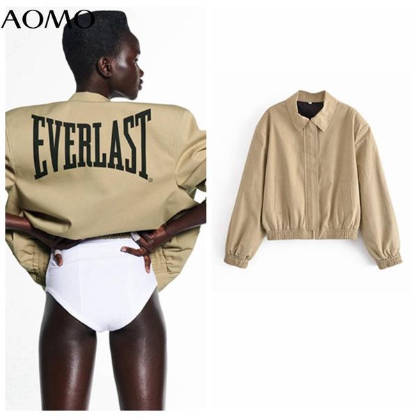 women's jackets aomo women back letter print jacket coat zipper ladies long sleeve boy friend qn150a, Black;brown
women's jackets aomo women back letter print jacket coat zipper ladies long sleeve boy friend qn150a, Black;brown