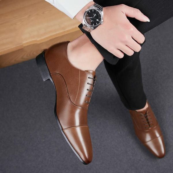 men dress shoes 2021 autumn fashion formal man casual leahter footwear office lace-up brand designed, Black
men dress shoes 2021 autumn fashion formal man casual leahter footwear office lace-up brand designed, Black