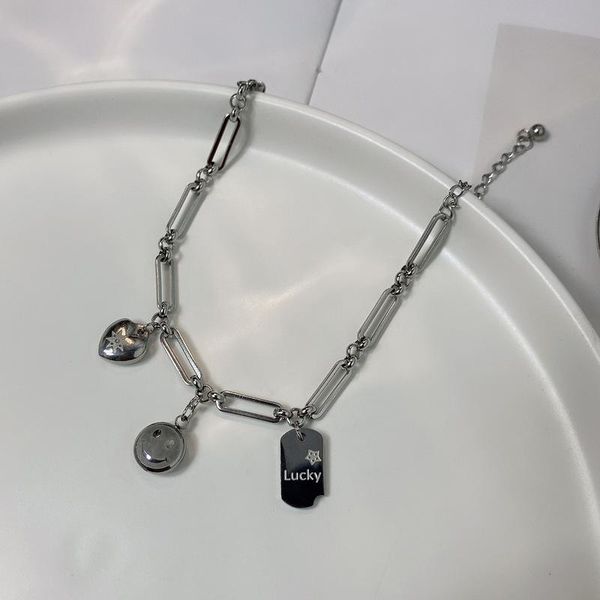 charm bracelets titanium steel chunky chain bracelet for women silver color hollow wide link smile heart lucky party accessories, Golden;silver
charm bracelets titanium steel chunky chain bracelet for women silver color hollow wide link smile heart lucky party accessories, Golden;silver