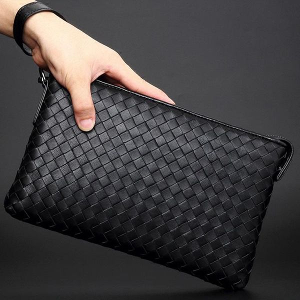 leather men's bag hand bag leisure fashion hand men's fashion woven large capacity parchment, Red;black
leather men's bag hand bag leisure fashion hand men's fashion woven large capacity parchment, Red;black
