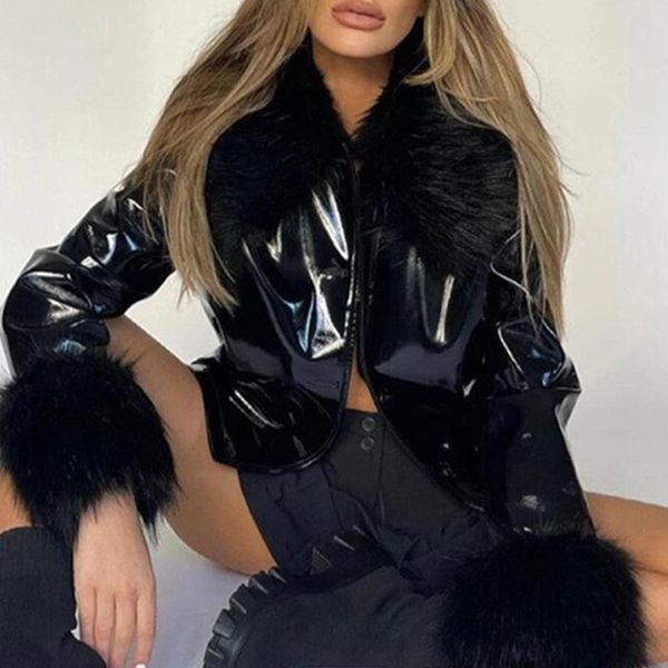 women's jackets fashion coat jacket winter clothes women solid faux pu leather feathers outerwear long sleeve cardigan single-breasted, Black;brown
women's jackets fashion coat jacket winter clothes women solid faux pu leather feathers outerwear long sleeve cardigan single-breasted, Black;brown