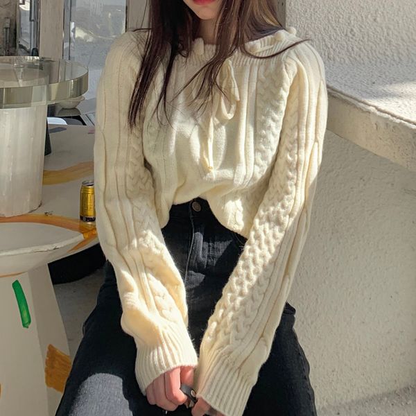 2colors 2021 autumn winter women pullovers and sweaters japanese style sweet loose female twist knitted sweater female (c9915), White;black
2colors 2021 autumn winter women pullovers and sweaters japanese style sweet loose female twist knitted sweater female (c9915), White;black