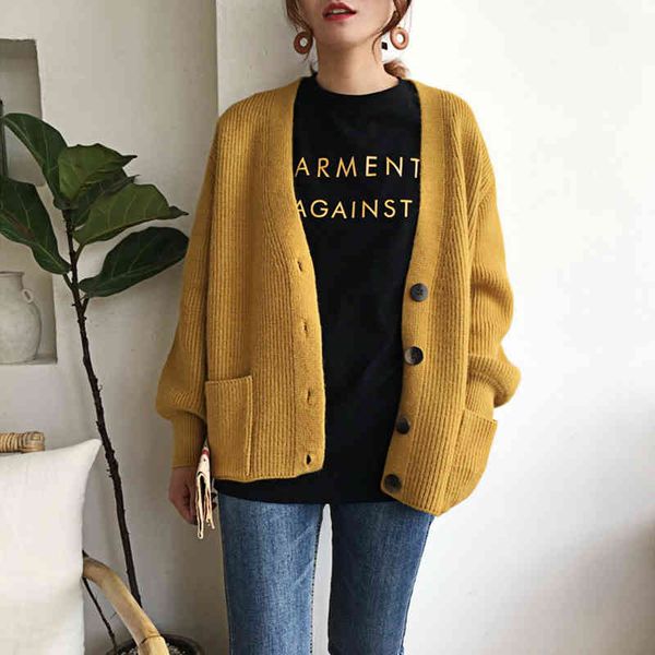 women cardigans sweater v neck solid loose knitwear single breasted casual knit cardigan outwear winter jacket coat 210522, White
women cardigans sweater v neck solid loose knitwear single breasted casual knit cardigan outwear winter jacket coat 210522, White