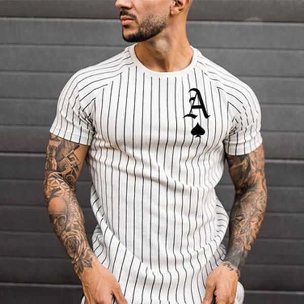 men's t-shirts t-shirt for men fitness o neck stripped clothing streetwear casual 2021 fashion print short sleeve summer, White;black
men's t-shirts t-shirt for men fitness o neck stripped clothing streetwear casual 2021 fashion print short sleeve summer, White;black