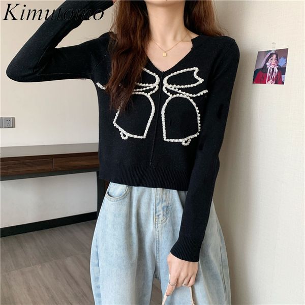 kimutomo casual v-neck knitted sweater women spring autumn korea chic female pearl all-matching slim waist outwear 210521, White;black
kimutomo casual v-neck knitted sweater women spring autumn korea chic female pearl all-matching slim waist outwear 210521, White;black