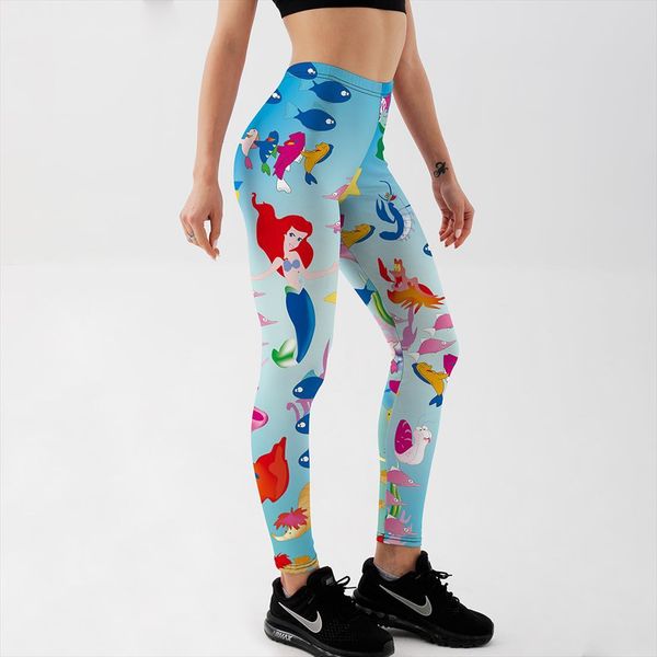 drop underwater animal world women leggings cartoon fishes mermaid printed lovely long pants, Black
drop underwater animal world women leggings cartoon fishes mermaid printed lovely long pants, Black