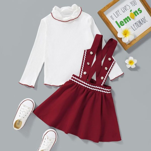 clothing sets toddler kids baby girls spring full sleeve solid t-shirts princess strap dress children formal clothes 2pcs 12m-5y, White
clothing sets toddler kids baby girls spring full sleeve solid t-shirts princess strap dress children formal clothes 2pcs 12m-5y, White