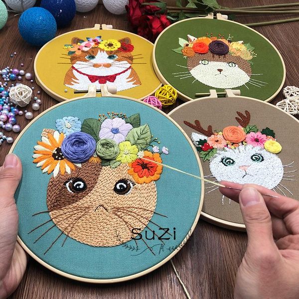 other arts and crafts cute cat embroidery kit diy needlework stick figure pattern needlecraft for beginner(without hoop)
other arts and crafts cute cat embroidery kit diy needlework stick figure pattern needlecraft for beginner(without hoop)