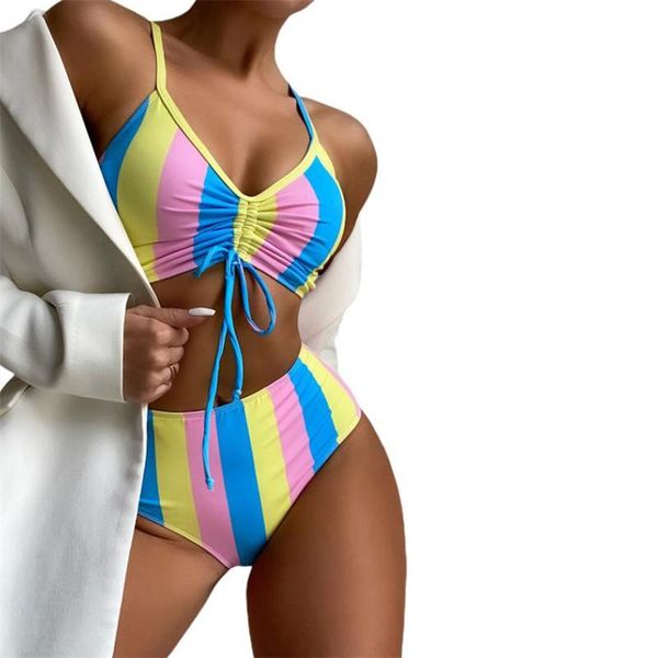 one-piece suits 2021 women casual two-piece swimwear set fashion women's swimsuit multicolor stripe printed pattern bikini and shorts
one-piece suits 2021 women casual two-piece swimwear set fashion women's swimsuit multicolor stripe printed pattern bikini and shorts
