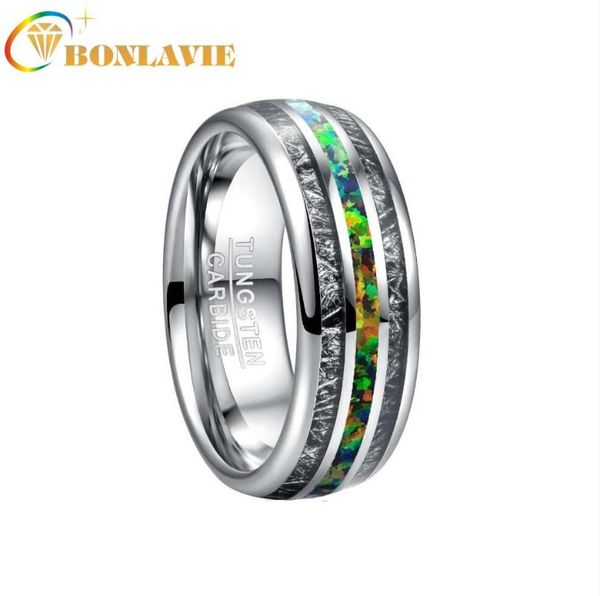 wedding rings bonlavie 8mm silver color stone men's ring inlaid black meteorite green opal band engagement tungsten carbide, Slivery;golden
wedding rings bonlavie 8mm silver color stone men's ring inlaid black meteorite green opal band engagement tungsten carbide, Slivery;golden