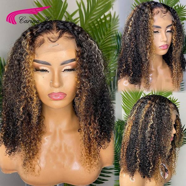 lace wigs ombre highlight color 13x4 front human hair curly wig blond frontal for women, Black;brown
lace wigs ombre highlight color 13x4 front human hair curly wig blond frontal for women, Black;brown