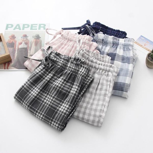 comfort full-length 100% cotton sleep pants lounge at home women spring summer plaid pajamas bottoms women's sleepwear, Black;red
comfort full-length 100% cotton sleep pants lounge at home women spring summer plaid pajamas bottoms women's sleepwear, Black;red