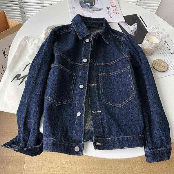 women's jackets spring and autumn denim female 2022 korean loose short n red long sleeved et top, Black;brown
women's jackets spring and autumn denim female 2022 korean loose short n red long sleeved et top, Black;brown