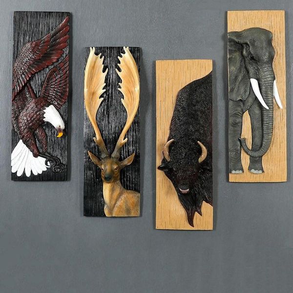 hht retro 3d wall hanging decor resin animal sculpture mural ornaments pendant living room bar background wall home decorations
hht retro 3d wall hanging decor resin animal sculpture mural ornaments pendant living room bar background wall home decorations