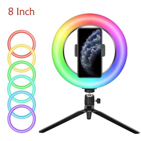 ring light selfie fill 8in dimmable studio camera video live rgb led with tripod and phone holder flash heads
ring light selfie fill 8in dimmable studio camera video live rgb led with tripod and phone holder flash heads