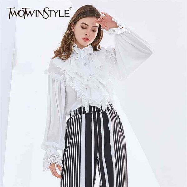 elegant shirts for women stand flare long sleeve patchwork lace designer vintage blouses female autumn clothes 210524, White
elegant shirts for women stand flare long sleeve patchwork lace designer vintage blouses female autumn clothes 210524, White
