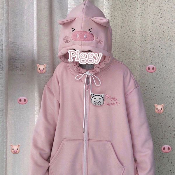 women's hoodies & sweatshirts fall winter school japanese-style girl in hoodie pretty pig korean ears fashion student loose hoodies wom, Black
women's hoodies & sweatshirts fall winter school japanese-style girl in hoodie pretty pig korean ears fashion student loose hoodies wom, Black