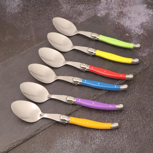 spoons 6pcs 8.5inch stainless steel laguiole dinner spoon big large tablespoon set rainbow handle soup scoop multi color cutlery cafe
spoons 6pcs 8.5inch stainless steel laguiole dinner spoon big large tablespoon set rainbow handle soup scoop multi color cutlery cafe