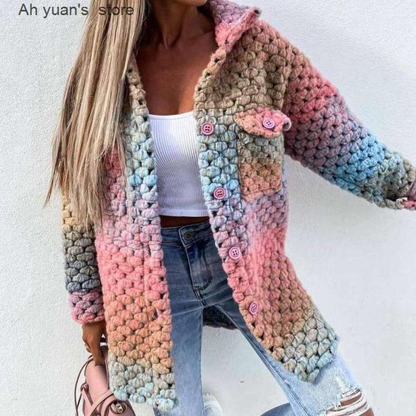 women's jackets ah yuan women vintage gradient turn-down collar long sleeve coats lady fashion print twist wool jacket overcoat thick w, Black;brown
women's jackets ah yuan women vintage gradient turn-down collar long sleeve coats lady fashion print twist wool jacket overcoat thick w, Black;brown