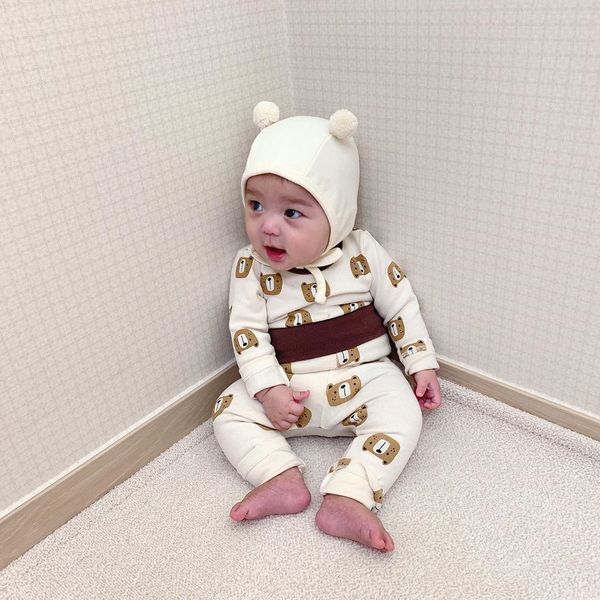 autumn newborn baby boy clothes set bear printed long sleeve and high waist pants+hat kids clothes set baby girl outfits, White
autumn newborn baby boy clothes set bear printed long sleeve and high waist pants+hat kids clothes set baby girl outfits, White