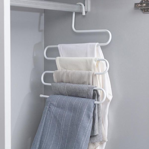 hangers & racks pants hanger multi-layer s-style jeans trouser organizer closet carbon steel rack space saver for tie scarf clothes
hangers & racks pants hanger multi-layer s-style jeans trouser organizer closet carbon steel rack space saver for tie scarf clothes
