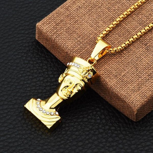 pendant necklaces out vintage egyptian pharaoh head golden necklace for men women charm chain hip hop jewelry classic fashion, Silver
pendant necklaces out vintage egyptian pharaoh head golden necklace for men women charm chain hip hop jewelry classic fashion, Silver