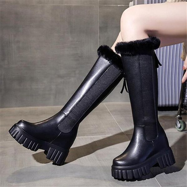 boots fashion autumn winter knee-high women platform riding round toe slim long 10cm wedge high heel leather, Black
boots fashion autumn winter knee-high women platform riding round toe slim long 10cm wedge high heel leather, Black