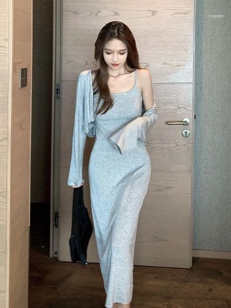 korean casual suit skirt two-piece long slim sling dress short cardigan sleeve elegant temperament1, White
korean casual suit skirt two-piece long slim sling dress short cardigan sleeve elegant temperament1, White