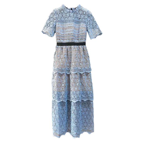 blue hollow out lace long party women summer runway designers vintage ruffles slim maxi 58j8, Black;gray
blue hollow out lace long party women summer runway designers vintage ruffles slim maxi 58j8, Black;gray