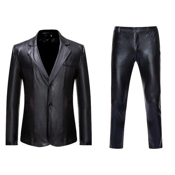 men's suits & blazers nightclub slim fit black coated metallic 2pcs (jacket+pants) party wedding stage prom suit men costume homme xxxl, White;black
men's suits & blazers nightclub slim fit black coated metallic 2pcs (jacket+pants) party wedding stage prom suit men costume homme xxxl, White;black