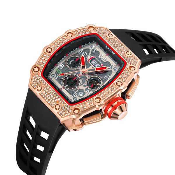 wristwatches 2021 military sports watch diamond men calendar gold rubber strap, Slivery;brown
wristwatches 2021 military sports watch diamond men calendar gold rubber strap, Slivery;brown