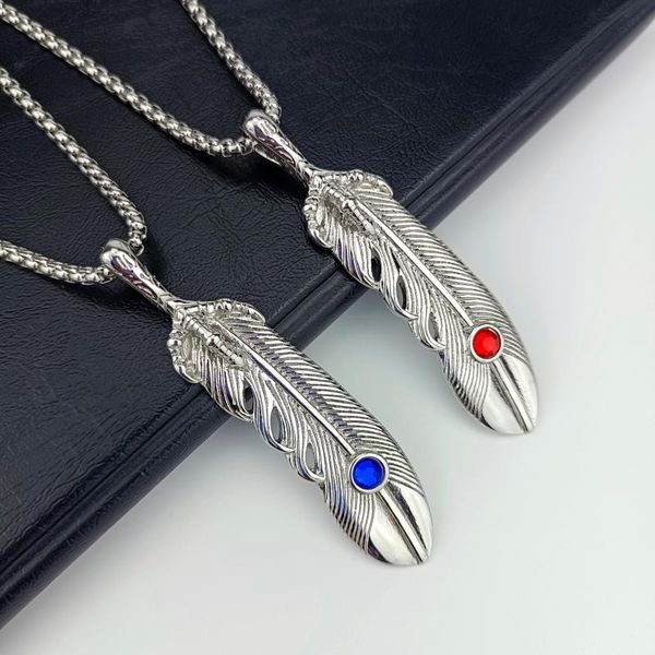 pendant necklaces fashion 2021 trend feather jewelry for women couple to lover men's chain necklace stainless steel gift, Silver
pendant necklaces fashion 2021 trend feather jewelry for women couple to lover men's chain necklace stainless steel gift, Silver