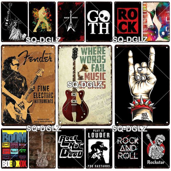 rock and roll metal sign plaque vintage pub bar decor tin sign plate poster home decor art painting wall sticker
rock and roll metal sign plaque vintage pub bar decor tin sign plate poster home decor art painting wall sticker