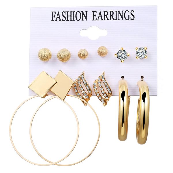charms earrings 51649 round bead diamond stud earring set 6 pairs creative simple alloy, Golden
charms earrings 51649 round bead diamond stud earring set 6 pairs creative simple alloy, Golden