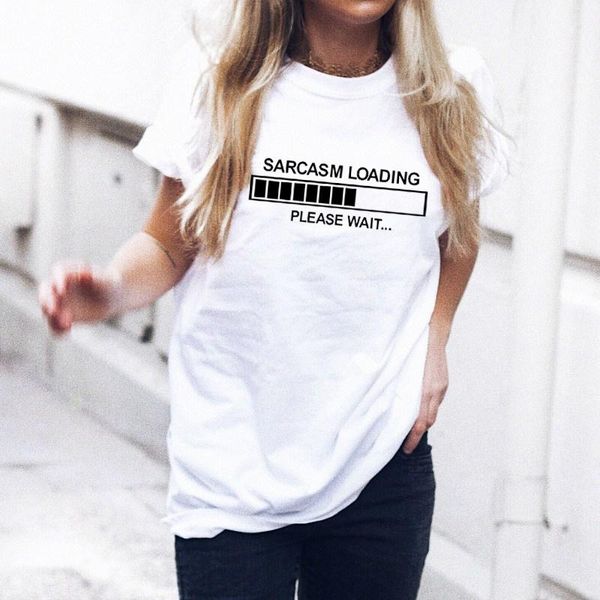 women's t-shirt summer fashion women sarcasm loading please wait letters print tshirt cotton casual funny t shirt, White
women's t-shirt summer fashion women sarcasm loading please wait letters print tshirt cotton casual funny t shirt, White