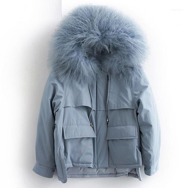 90% white duck down coats women winter fashion wool fur collar casual short jackets outwear ladies loose jacket yp21021, Black
90% white duck down coats women winter fashion wool fur collar casual short jackets outwear ladies loose jacket yp21021, Black