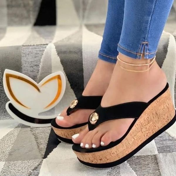 flip flops solid high heel wedges with button platform summer cozy 2021 arrivals big size 43 women fashion slippers, Black
flip flops solid high heel wedges with button platform summer cozy 2021 arrivals big size 43 women fashion slippers, Black