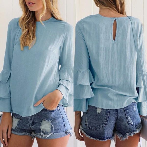 women's blouses & shirts elegant ruffle 2022 summer sundress casual hollow female solid tunic blusas plus size, White
women's blouses & shirts elegant ruffle 2022 summer sundress casual hollow female solid tunic blusas plus size, White