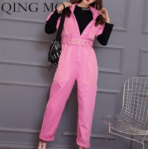 women's pants & capris qing mo streetwears women 2021 spring solid long jumpsuits ladies short sleeve high waist canvas trousers with b, Black;white
women's pants & capris qing mo streetwears women 2021 spring solid long jumpsuits ladies short sleeve high waist canvas trousers with b, Black;white