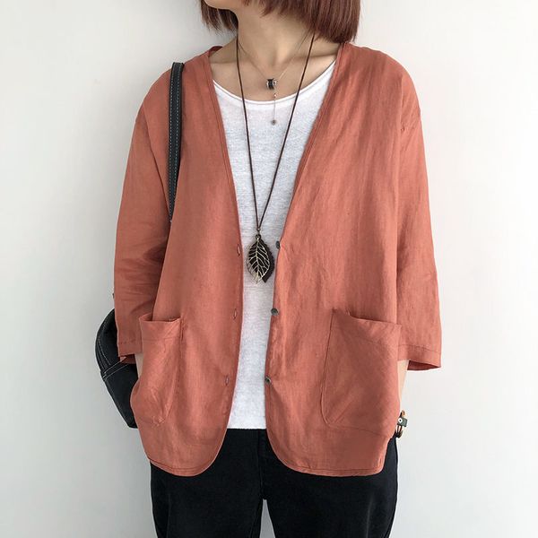wild casual suit korean women's will see fine coat fashion cotton temperament and linen blazer jacket k541 sl9j, White;black
wild casual suit korean women's will see fine coat fashion cotton temperament and linen blazer jacket k541 sl9j, White;black