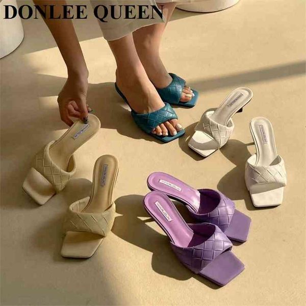 fashion design weave slippers brand med heel sandals square toe slip on summer shoe outdoor casual slides flip flop mujer 210619, Black
fashion design weave slippers brand med heel sandals square toe slip on summer shoe outdoor casual slides flip flop mujer 210619, Black