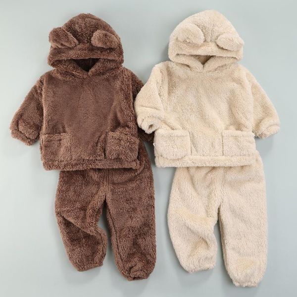 clothing sets kids toddler boys girls pajama set solid bear fleece hoodie pullover plush pants warm winter outfits, White
clothing sets kids toddler boys girls pajama set solid bear fleece hoodie pullover plush pants warm winter outfits, White