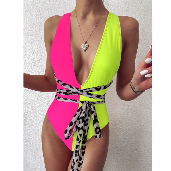 bandage 2021 women one piece swimsuit swimwear female leopard patchwork high cut thong brazilian monokini bathing suitby
bandage 2021 women one piece swimsuit swimwear female leopard patchwork high cut thong brazilian monokini bathing suitby