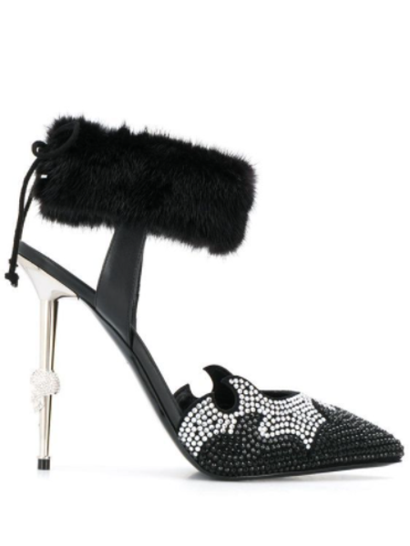 designer shoes ladies pointed diamond lace-up high heels furry ankle lace-up shoes rhinestone open toe sandals metal rivet shoes, Black
designer shoes ladies pointed diamond lace-up high heels furry ankle lace-up shoes rhinestone open toe sandals metal rivet shoes, Black